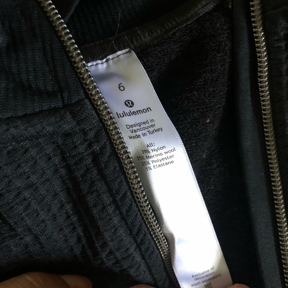 Lululemon Athletica Relaxed Fit Ribbed Black Half-Zip Pullover Size 6 NWOT - Picture 13 of 13